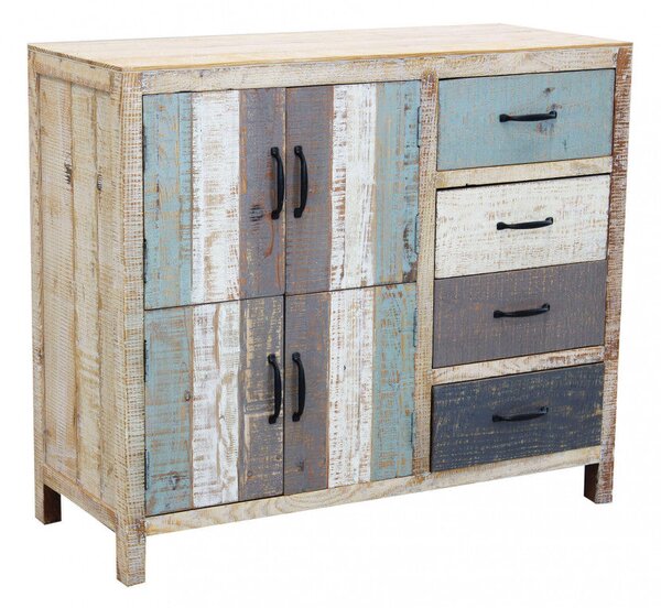 Mobile Edison 100x40x86 h cm in Legno Multicolor