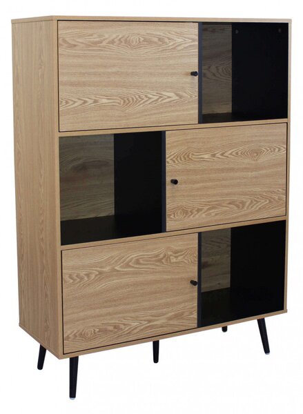 Mobile Elwood 100x39,5x135 h cm in Truciolare bilaminato Naturale