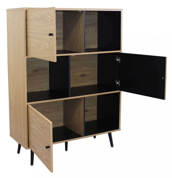 Mobile Elwood 100x39,5x135 h cm in Truciolare bilaminato Naturale