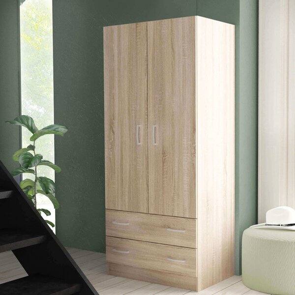 Armadio 2 Ante 80x52x180 h cm in Truciolare bilaminato Marrone