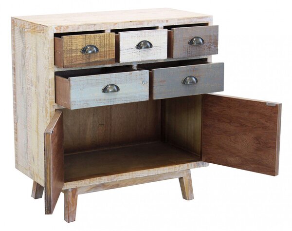 Mobile Clark 80x40x85 h cm in Legno Multicolor