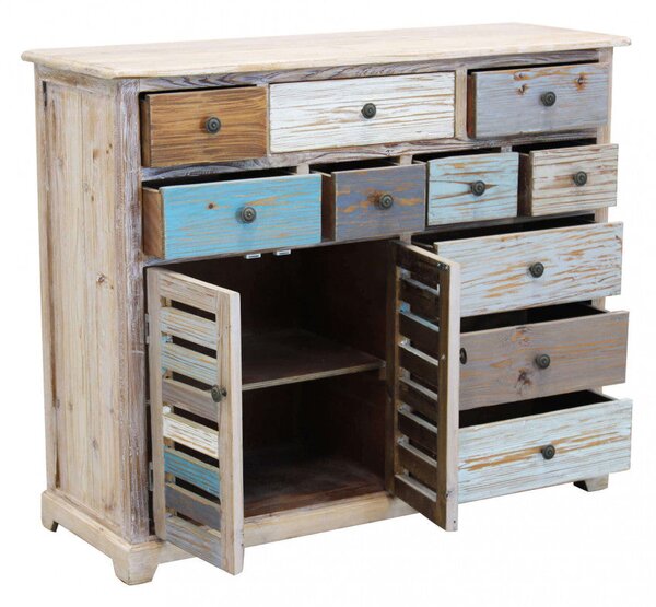 Mobile Greg 108x38x89 h cm in Legno Multicolor