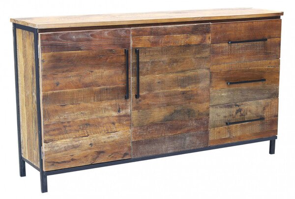 Mobile Boniface 150x40x86 h cm in Legno Marrone