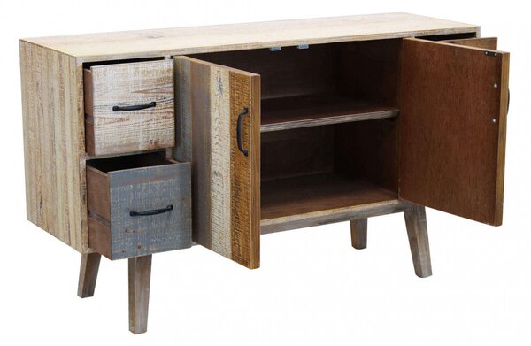 Mobile Fred 131x40x77 h cm in Legno Multicolor