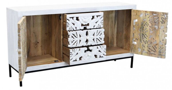Mobile Cooper 150x40x80 h cm in Legno Marrone