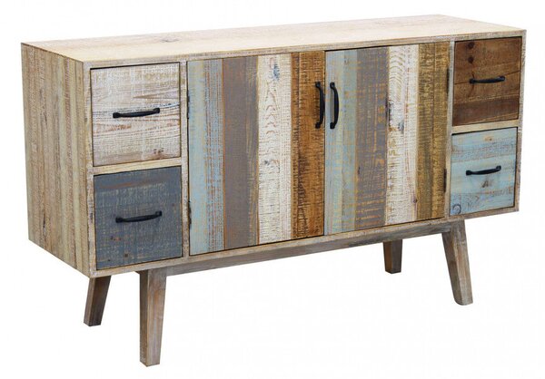 Mobile Fred 131x40x77 h cm in Legno Multicolor