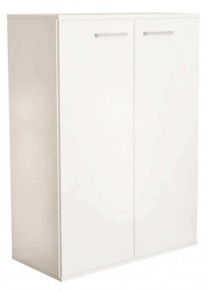 Mobiletto 2 Ante River 68x34x93,5 cm in Truciolare bilaminato Bianco