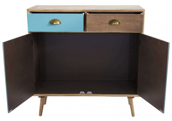 Mobiletto Surrey 80x35x83 h cm in Legno Multicolor