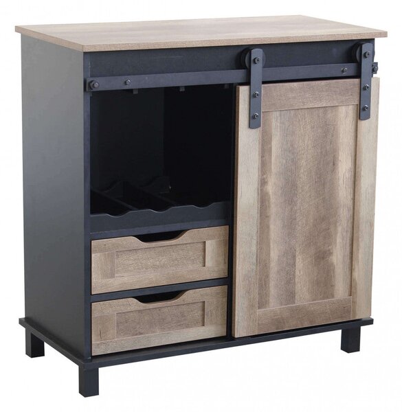 Mobile Yvan 80x40x82 h cm in Legno Nero