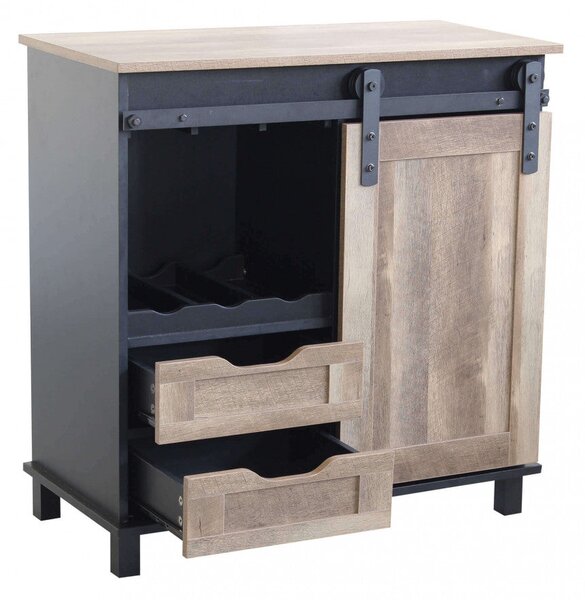 Mobile Yvan 80x40x82 h cm in Legno Nero