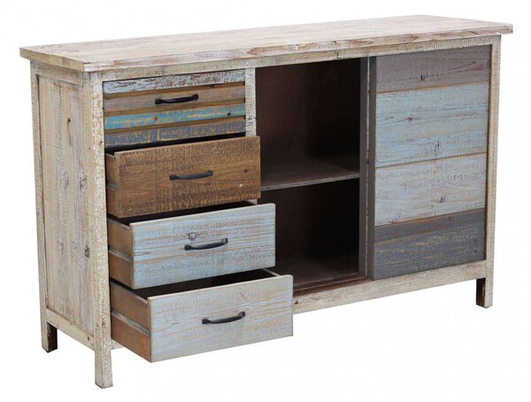 Mobile Harry 140x40x82 h cm in Legno Multicolor