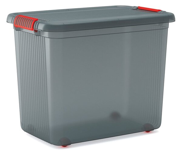 Scatola con coperchio grigia in plastica 59x39x45 cm K Latch Box – KIS