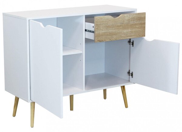 Mobile Theodore 99x39x82 h cm in Legno Bianco