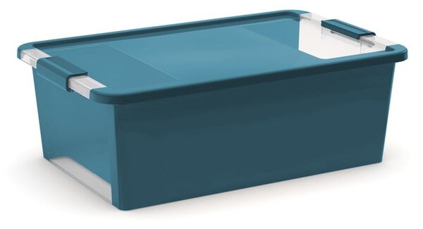 Scatola con coperchio color petrolio in plastica 55x35x19 cm Bi-Box – KIS