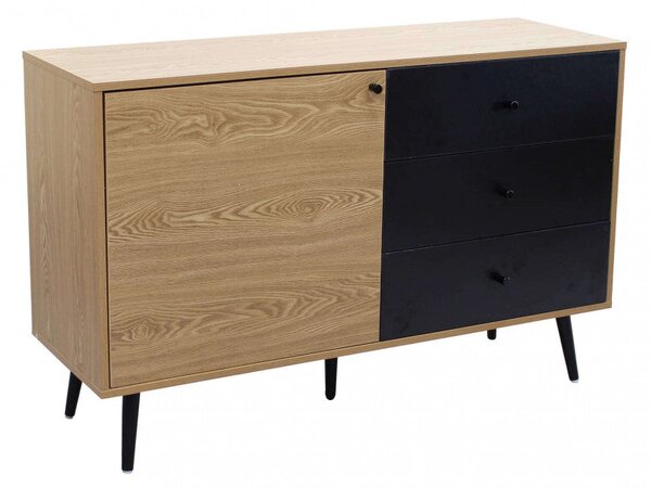 Mobile Evan 118x39,5x76 h cm in Truciolare bilaminato Naturale