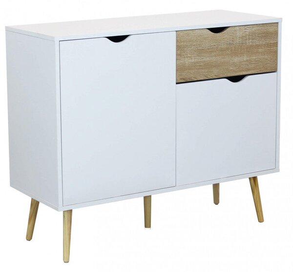 Mobile Theodore 99x39x82 h cm in Legno Bianco