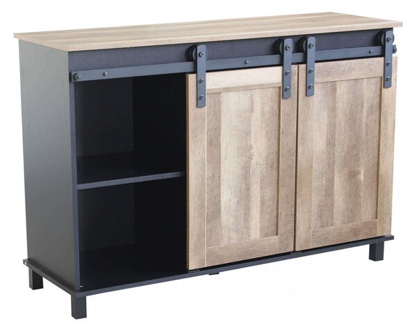 Mobile Youri 120x40x82 h cm in Legno Nero