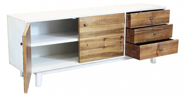 Mobile TV Barclay 178x45x66 h cm in Legno Bianco