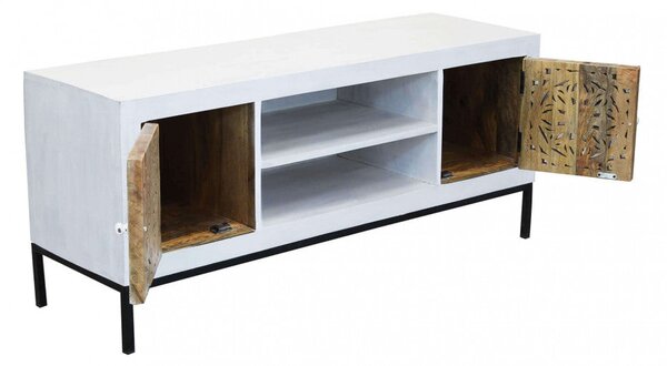 Mobile TV Clifford 130x40x55 h cm in Legno Marrone