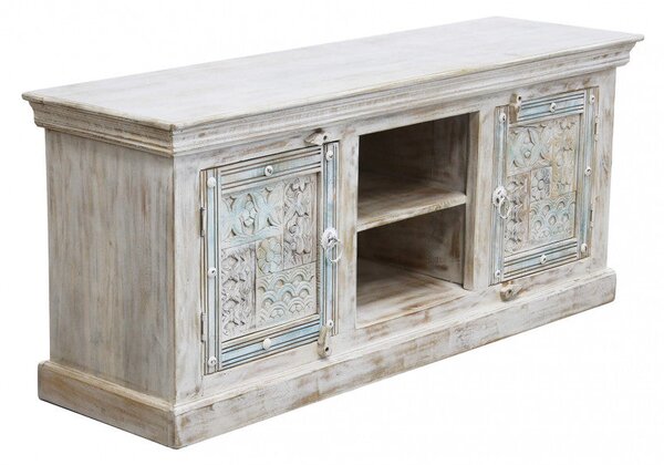 Mobile TV Winfred 140x40x60 h cm in Legno Bianco