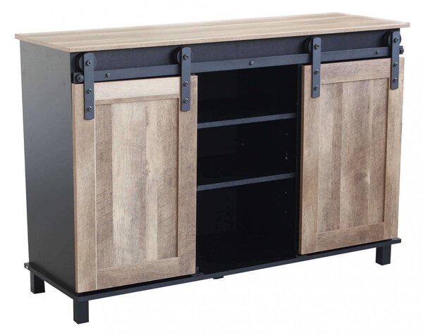 Mobile Youri 120x40x82 h cm in Legno Nero