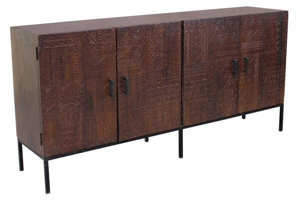 Mobile Hank 180x40x85 h cm in Legno Marrone