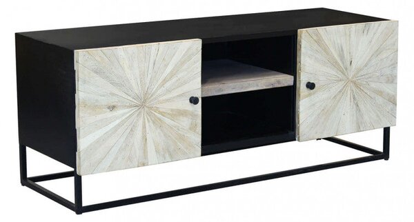 Mobile TV Stanford 140x46x56 h cm in Legno Marrone