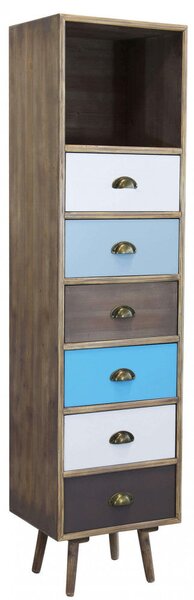 Mobiletto Orleans 40x36,5x144 h cm in Legno Multicolor