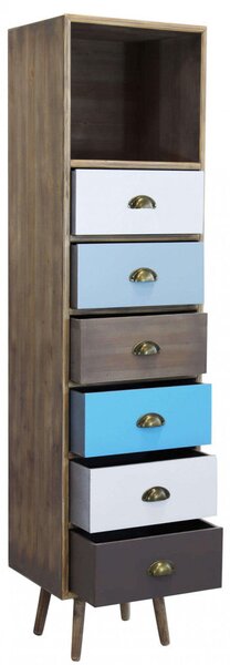 Mobiletto Orleans 40x36,5x144 h cm in Legno Multicolor