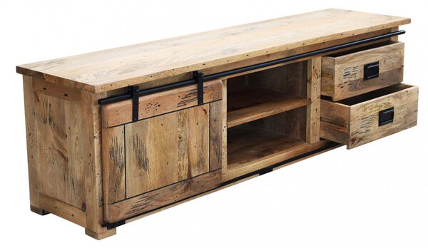 Mobile TV Zachery 180x45x55 h cm in Legno Marrone