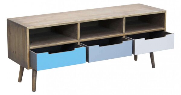Mobile TV Tiburg 120x35,5x29,5 h cm in MDF Multicolor