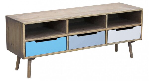 Mobile TV Tiburg 120x35,5x29,5 h cm in MDF Multicolor