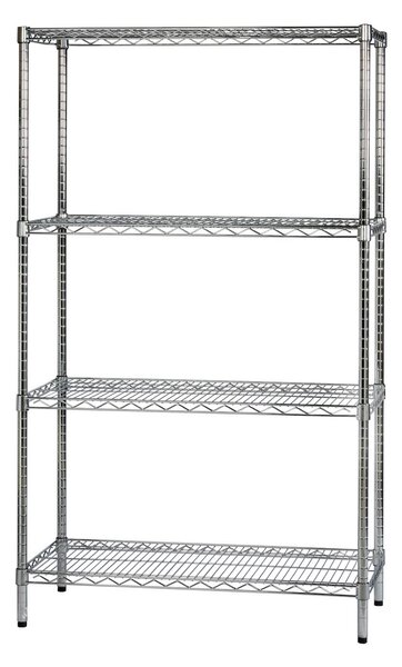 Scaffale 4 Ripiani 90x45x160 cm in Metallo Cromato Tosini