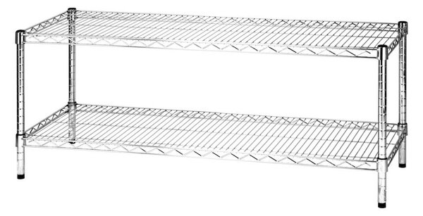 Scaffale in Acciaio Cromato 2 Ripiani Tosini Linea 2X45 - 45x60x50cm/