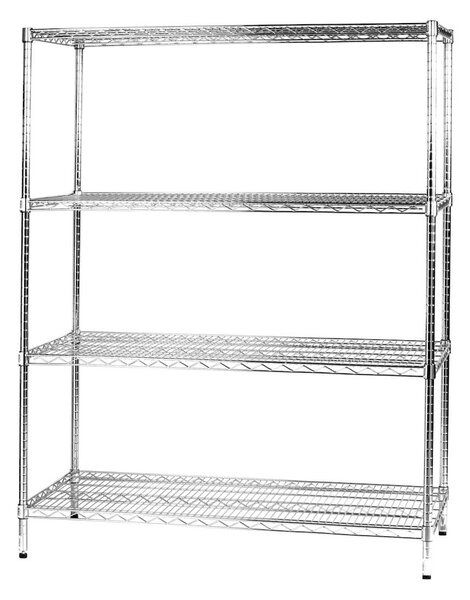 Scaffale 4 Ripiani 121x60x160 cm in Metallo Cromato Tosini