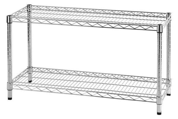 Scaffale in Acciaio Cromato 2 Ripiani Tosini Linea 2X35 - 35x90x50cm/