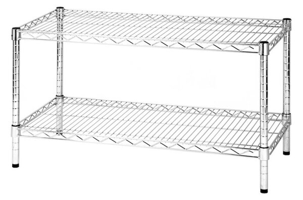 Scaffale in Acciaio Cromato 2 Ripiani Tosini Linea 2X45 - 45x90x50cm/