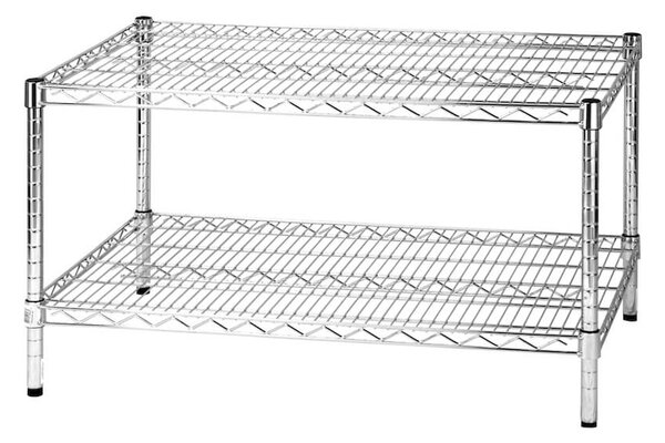 Scaffale in Acciaio Cromato 2 Ripiani Tosini Linea 2X60 - 60x90x50cm/