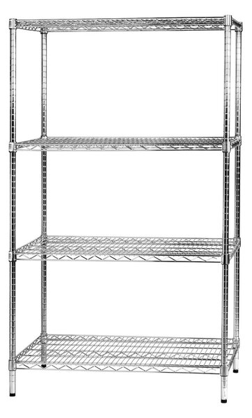 Scaffale 4 Ripiani 90x60x160 cm in Metallo Cromato Tosini
