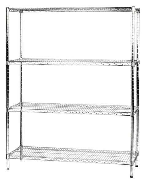 Scaffale 4 Ripiani 121x45x160 cm in Metallo Cromato Tosini