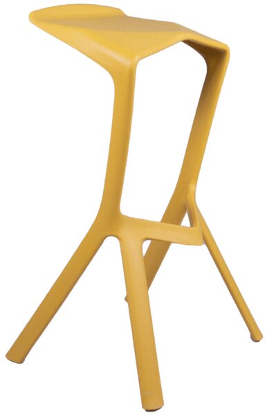 Sgabello da Bar Casa Cucina in Polipropilene Vandi Giallo