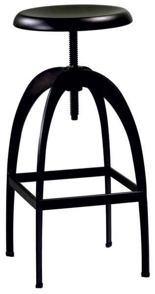 Sgabello Bar Alto in Metallo Bristol Marrone