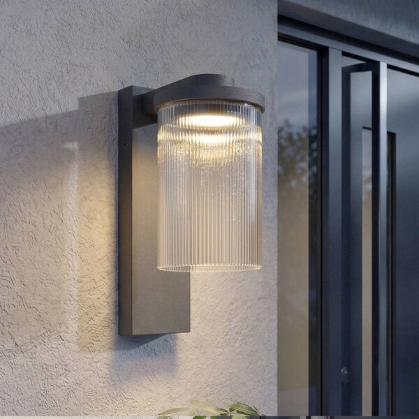 Applique da esterni a LED Beelia Lucande, Nero, Alluminio, Moderno, Applique LED da esterni