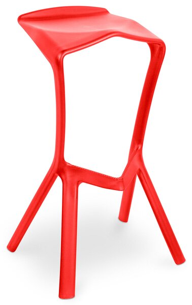 Sgabello da Bar Casa Cucina in Polipropilene Vandi Rosso