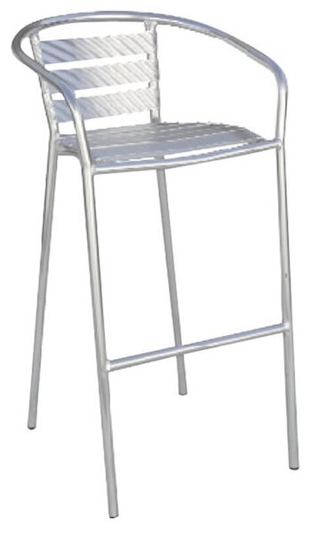 Sgabello Bar in Alluminio Vorghini Silver