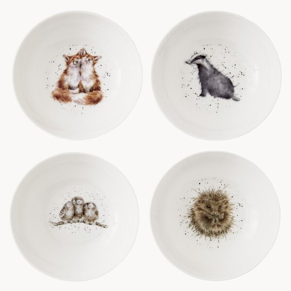 Set di 4 ciotole in Fine Bone China Worcester
