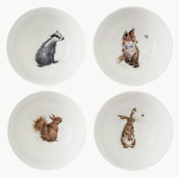 Set di 4 ciotole in Fine Bone China Worcester