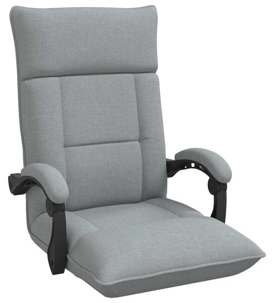 VidaXL Poltrona reclinabile in tessuto grigio chiaro