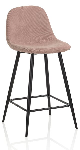 Set 2 Sgabelli 43x40x91,5 cm in Velluto Rosa