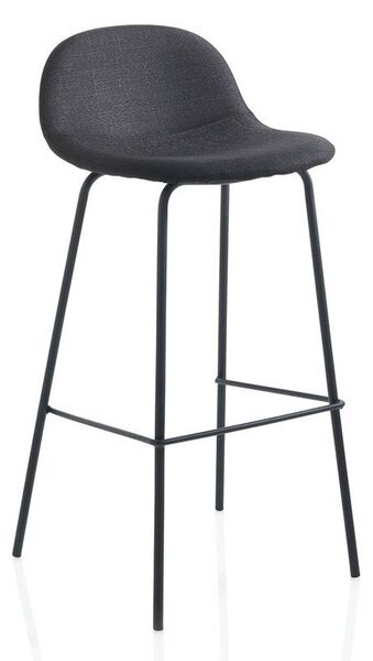 Set 2 Sgabelli 42x43x91,5 cm in Tessuto Nero